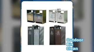 Прочный уличный мусорный бак из нержавеющей стали