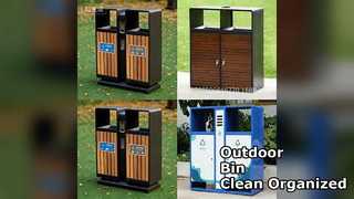 Открытый мусорный бак из нержавеющей стали, классифицированный