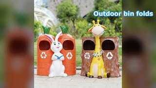 Складная уличная мусорная корзина для экономии места