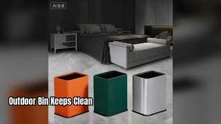 Открытый мусорный контейнер из нержавеющей стали