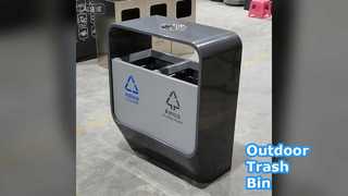 Прочный уличный мусорный бак