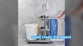 Foldable Hotel Linen Cart Quiet Wheels