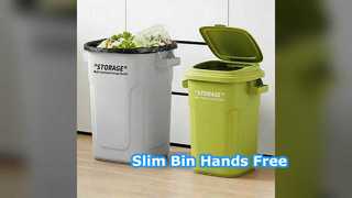 Тонкий санитарный мусорный бак без помощи рук