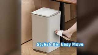 Стильный мусорный бак на колесиках для дома