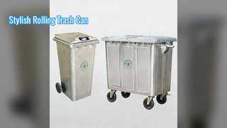Стильный мусорный бак на колесиках убирает беспорядок