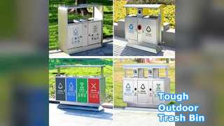 Прочный уличный мусорный бак