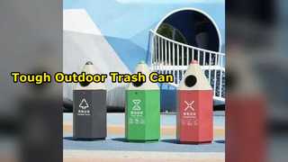 Прочный уличный мусорный бак
