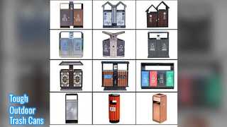 Прочные уличные мусорные баки из нержавеющей стали