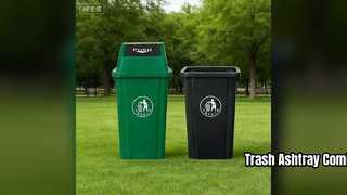 Большая пепельница для мусора из нержавеющей стали