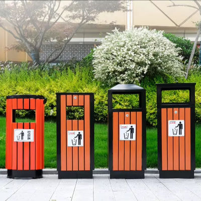 Outdoor Large Classification Bin Manufacturers Hotel Hospital Sanitation Bin Park Scenic Area Stainless Steel Sorting Trash Bin