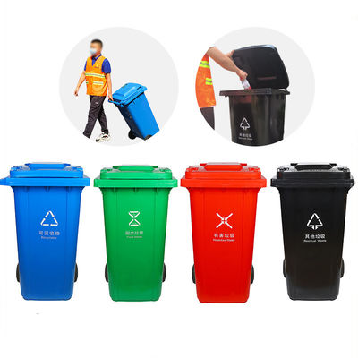 Eco Mobile Garbage Bin 240L HDPE 660L Garbage Bin For Public Place