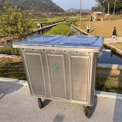 660L and 1100L Sanitation Trash Bins Trailer-Mounted Municipal Garbage Bins for Efficient Waste Management
