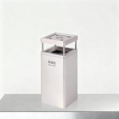 Commercial Stainless Steel Waste Bin with Ashtray and Customized Size for Hotel Lobbies and Clubs