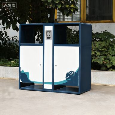 Outdoor Stainless Steel Waste Bin for Residential Communities Streets and Scenic Areas