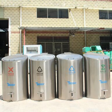 Smart Sensor Underground Lift-Up Stainless Steel Classified Trash Can - Sanitation Litter Bin for Factories, Residential Areas & Renovation Projects