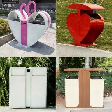 Outdoor Classified Sanitation Trash Can - Stainless Steel Litter Bin for Residential Areas and Parks