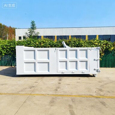 12 Cubic Meter Outdoor Steel Construction Waste Bin with Hook Lift Truck-Mounted Garbage Transfer Container
