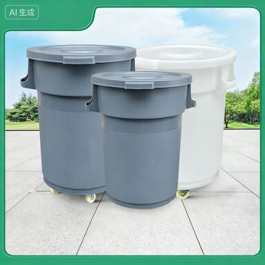 علبة قمامة بلاستيكية سميكة بقدرة 168 لتر وضمان لمدة عامين