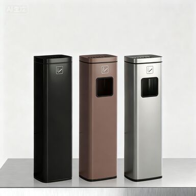 عمود منفضة سجائر طويل من الفولاذ المقاوم للصدأ مع التحكم في الرائحة، مقاوم لبصمات الأصابع ومقاوم للعوامل الجوية للاستخدام الداخلي والخارجي