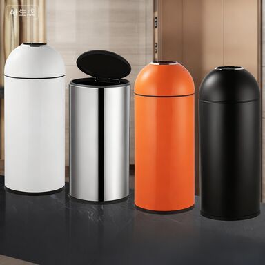 صندوق قمامة تجاري شكل رصاصة كبير ذات طبقة مزدوجة للتخلص المباشر من مكتب الاستقبال في محلات الشاي والمقاهي