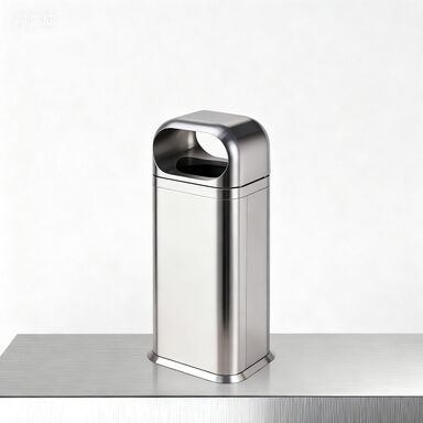 سلة مهملات تجارية خارجية فاخرة خفيفة الوزن على طراز هونغ كونغ - حاوية نفايات قائمة بذاتها مع لمسة نهائية غير لامعة