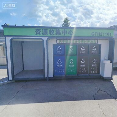 Eco-Friendly Intelligent Mobile Sorting Station with Non-slip Rubber Feet for Community Waste Collection