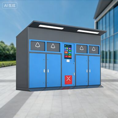 Customized Outdoor 4-Slot Large-Capacity Smart Waste Sorting Bin with Sensor Lid for Community & Sanitation