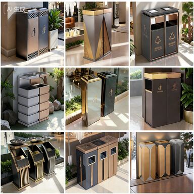 বহিরঙ্গন ব্যবহারের জন্য কাস্টমাইজড লোগো সহ 50 লিটার ক্ষমতা সম্পন্ন কাস্টম স্টেইনলেস স্টিল বাণিজ্যিক বিন