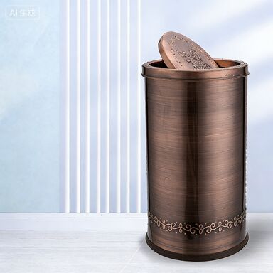 Custom Heavy-duty Stainless Steel Trash Can with Built-in Charcoal Filter and Customizable Logo