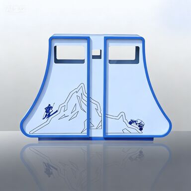 Stainless Steel Custom Trash Can with 50 Liters Capacity and Customized Logo for Urban Public Spaces