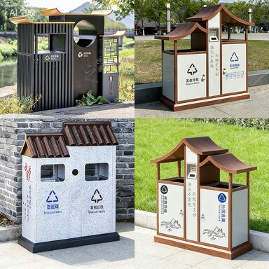 Commercial Grade Custom Trash Can with Built-in Charcoal Filter Foot Pedal Operated and Customized Logo for Outdoor Use