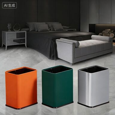 Dubbele laag roestvrij staal veelzijdig vuilnisbakje met sensor deksel voor thuis- en commercieel gebruik