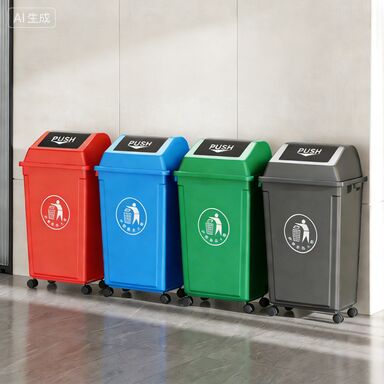 Zware, op wielen gemaakte, op maat gemaakte afvalcontainer voor commercieel gebruik buitenshuis met groot rechthoekig ontwerp