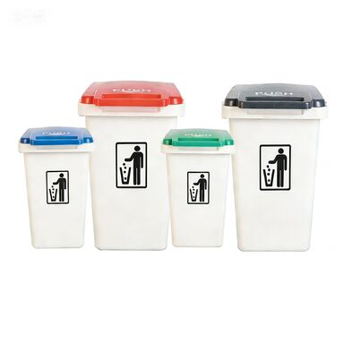 Roestvrijstalen afvalbak op maat met droog-nat scheiding en grote capaciteit voor commercieel gebruik