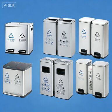 Grote afvalbak van roestvrij staal met voetpedaal en aanpasbare opties voor gebruik binnen