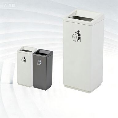 Commerciële roestbestendige vuilnisbak met aanpasbaar logo en gemakkelijk schoon te maken ontwerp voor openbare ruimtes