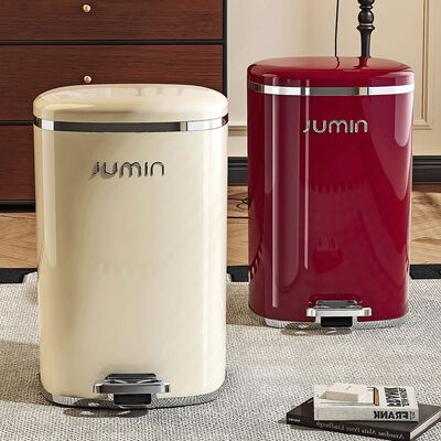 Stainless Steel Foot Pedal Trash Bin with Large Capacity and Customizable Options