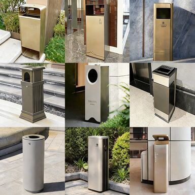Custom UV Resistant Stainless Steel Dustbin | Easy To Clean Outdoor Waste Bin with Recyclable Design