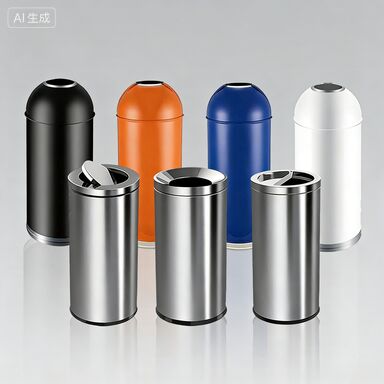 Commercial Rust Resistant Custom Trash Can with Silent Closing and Customizable Logo for Office Buildings