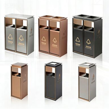 Stainless Steel Commercial Trash Can - Rust Resistant Waste Bin with Customized Size for Hotels & Malls