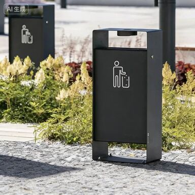 30 Liters Capacity Weather Resistant Commercial Trash Can with Customizable Logo for Outdoor Use