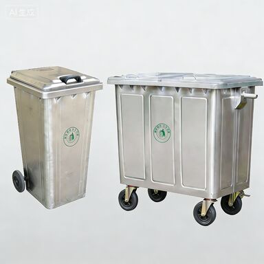 Customizable Fire and Rust Resistant Outdoor Metal Trash Bin for Sanitation Use