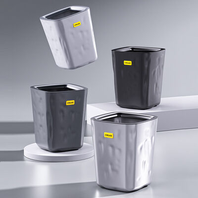 UV Resistant Fingerprint Resistant Large Capacity PP Square Pleated Trash Can Wastebasket