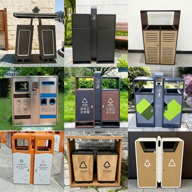 Stainless Steel Outdoor Customizable Trash Can for Scenic Spots and Communities