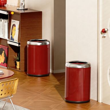 Stainless Steel Trash Can with Large Capacity and Matte Finish for Home Office Hotel Commercial Use