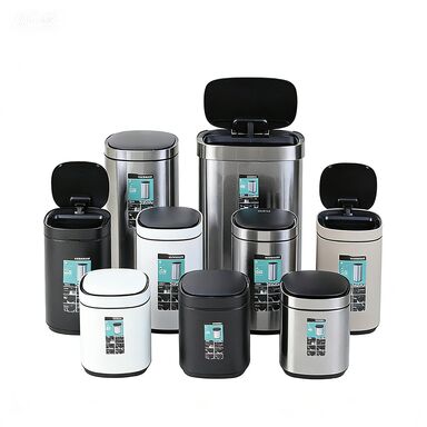 Stainless Steel Smart Sensor Trash Can with 50 Liters Capacity and Silent Closing Automatic Lid
