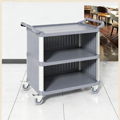 Mobile Multifunctional Three-Tier Food Delivery Cart for Restaurants and Hotels