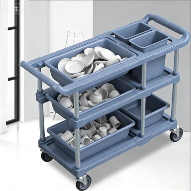 Stainless Steel Commercial Grade Catering Trolley for Restaurant Hotel Food Service Cart
