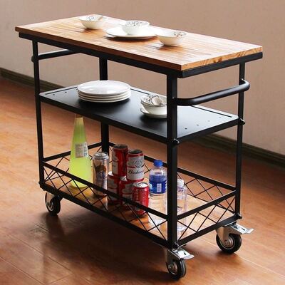 Stainless Steel Mobile Food Serving Cart for Restaurant Catering and Mobile Coffee Cart