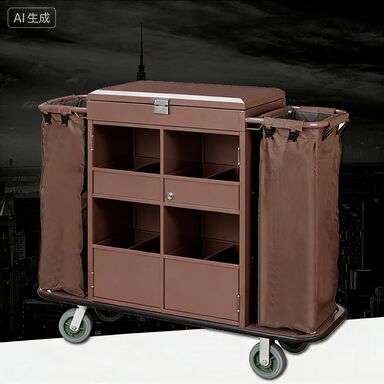 Oda servisi ve ev temizliği için paslanmaz çelik otel çamaşır arabası